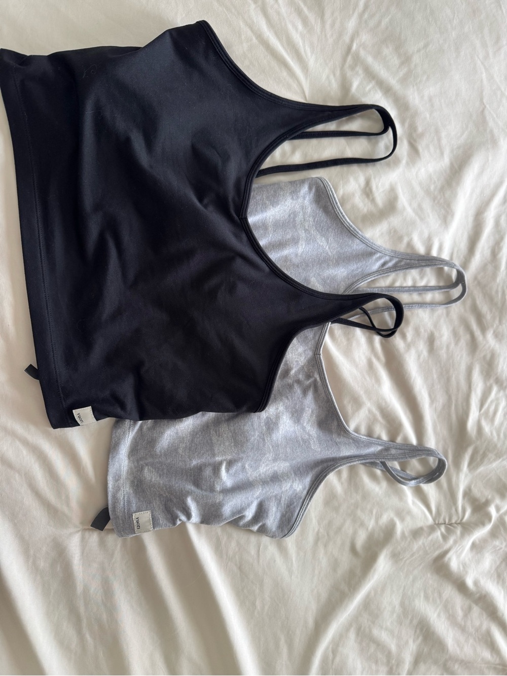 Vuori Seamless Tank Tops - Black & Light Gray (Set of 2)